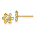 Muffin Bug 14k Madi K CZ Children's Flower Post Earrings