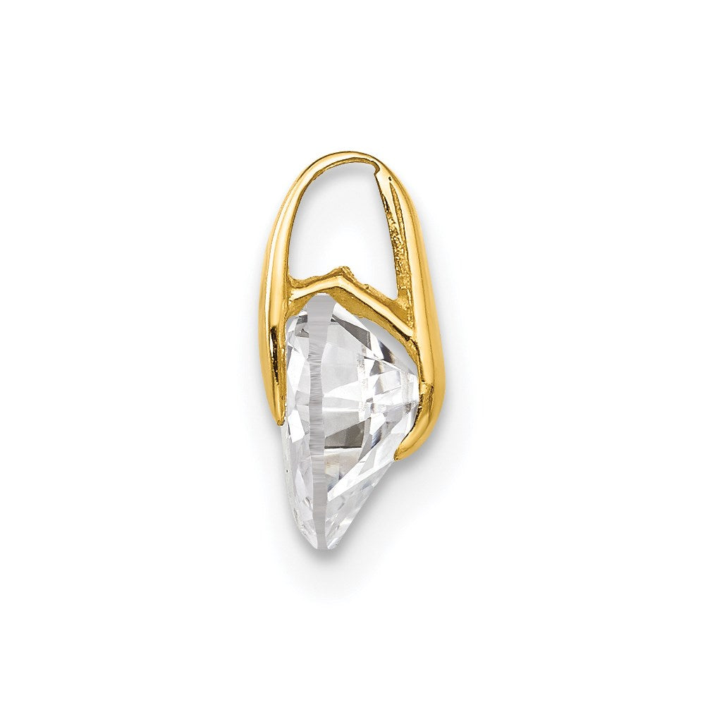 Turtle Bean 14k Madi K CZ Children's Heart Pendant