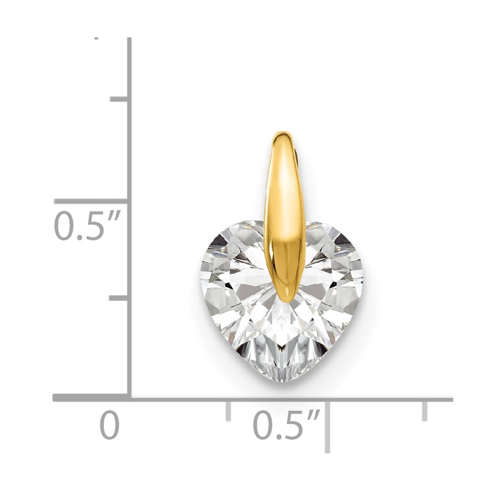 Turtle Bean 14k Madi K CZ Children's Heart Pendant