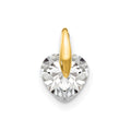 Turtle Bean 14k Madi K CZ Children's Heart Pendant