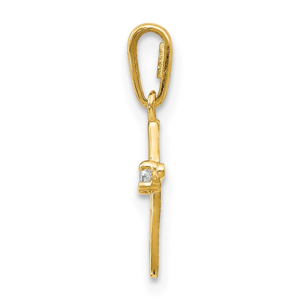 Dreamy Pop 14k Madi K CZ Children's Cross Pendant