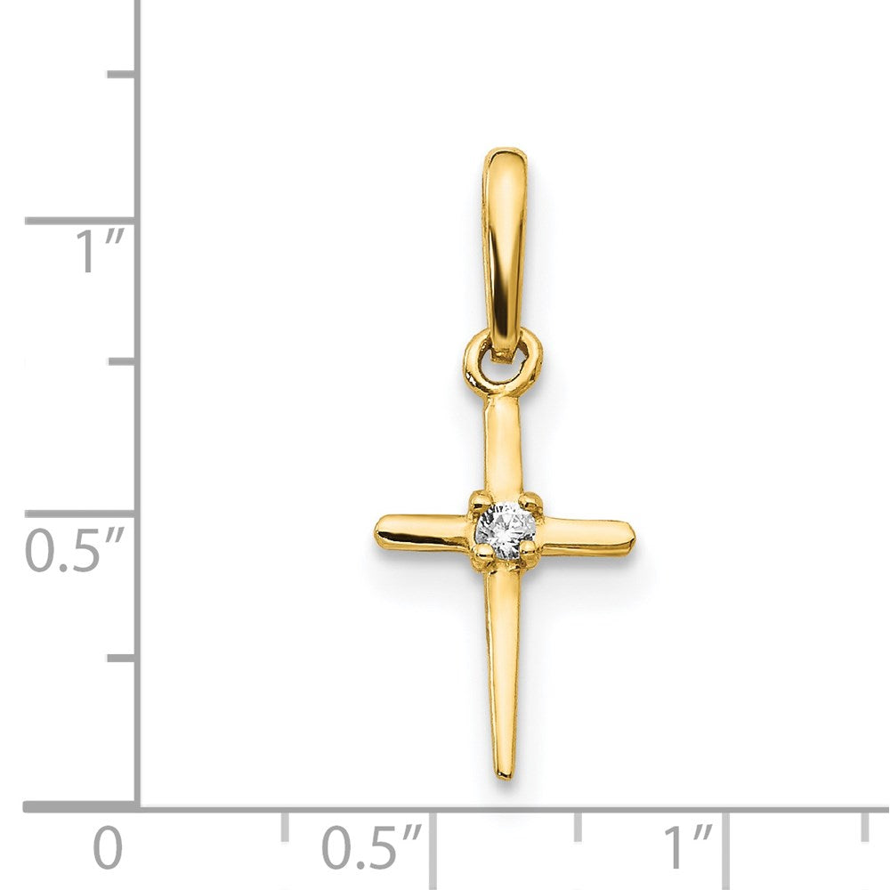 Dreamy Pop 14k Madi K CZ Children's Cross Pendant