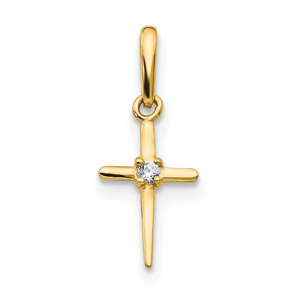 Dreamy Pop 14k Madi K CZ Children's Cross Pendant