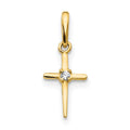 Dreamy Pop 14k Madi K CZ Children's Cross Pendant