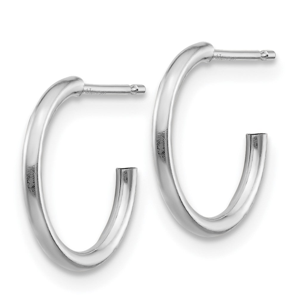 Sparkle 14k White Gold Madi K Hoop Earrings