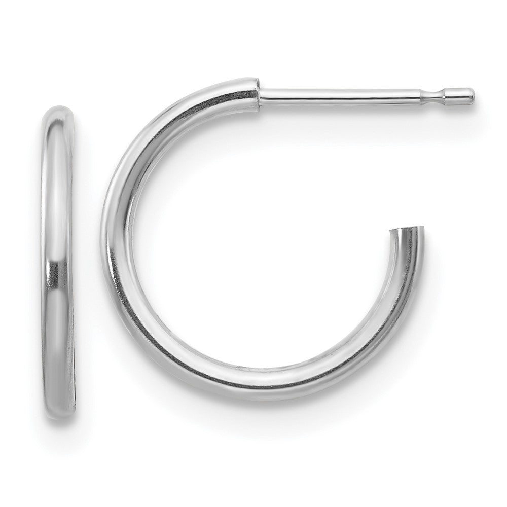 Sparkle 14k White Gold Madi K Hoop Earrings