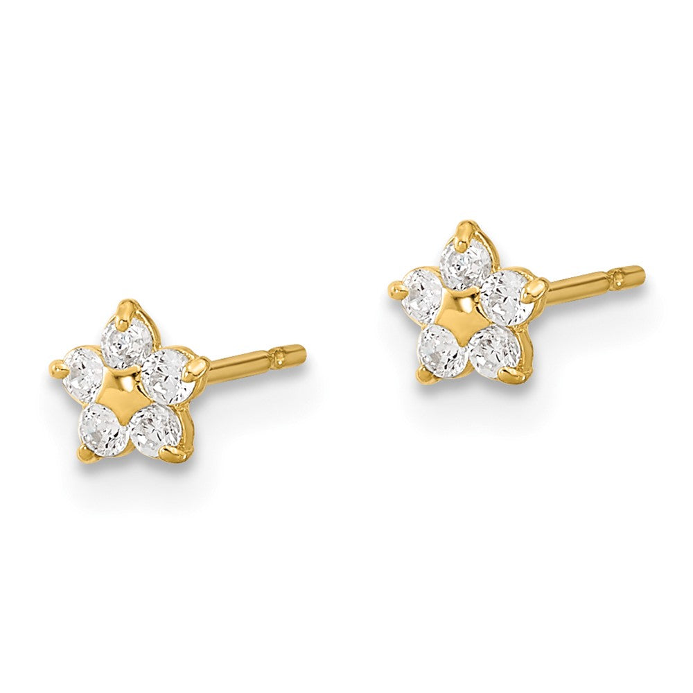 Marshmallow Bloom 14k Madi K Kids CZ Star Post Earrings