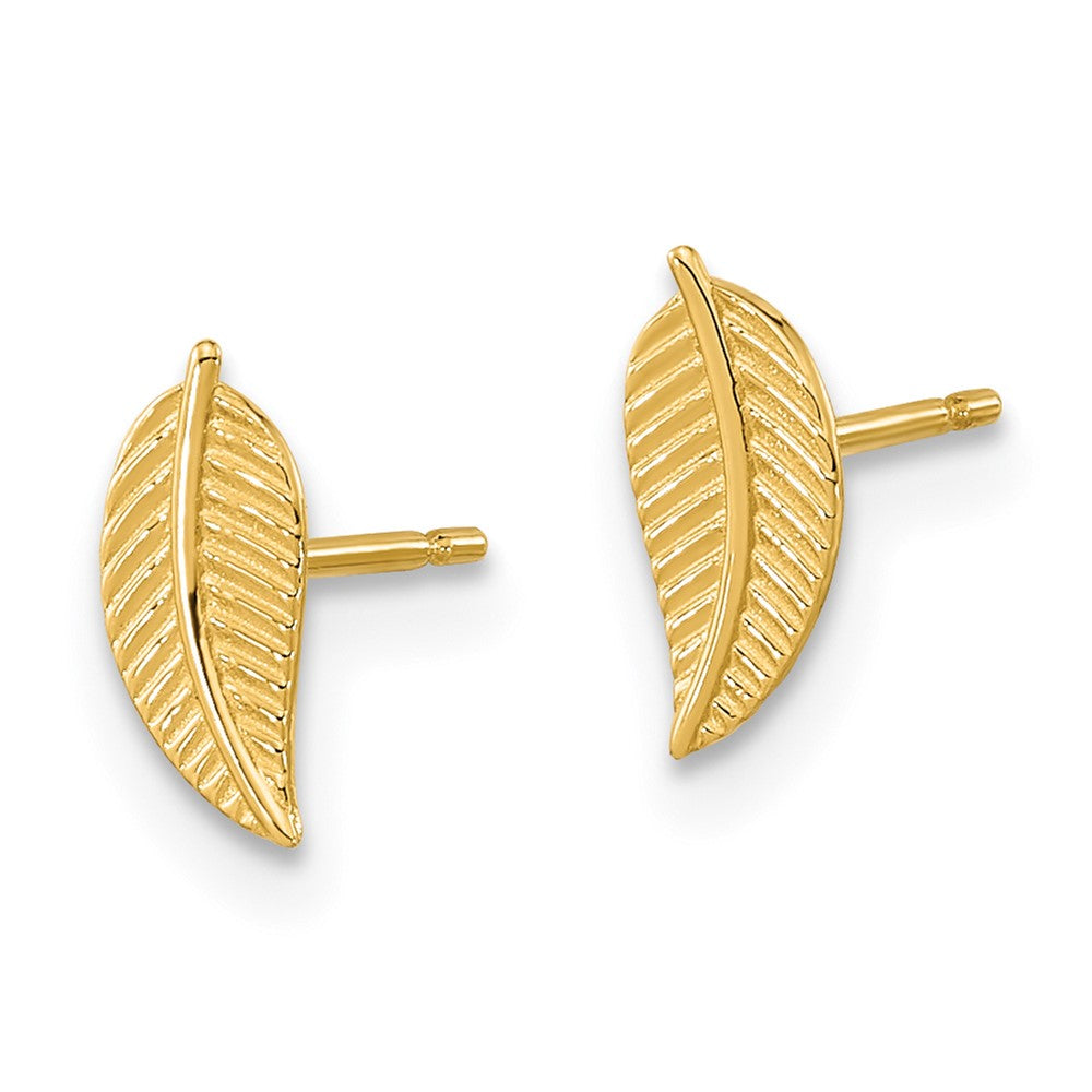 Peaches Nook 14k Madi K Kids Leaf Post Earrings