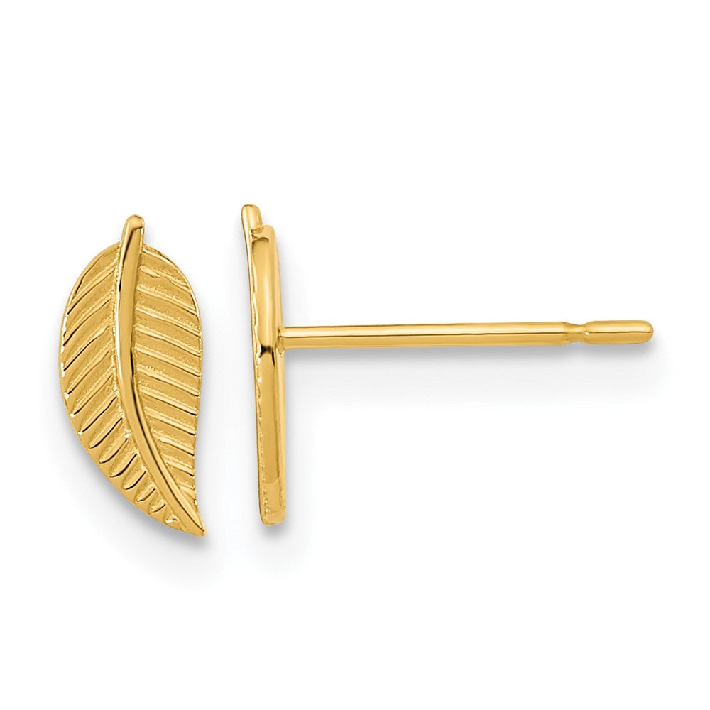 Peaches Nook 14k Madi K Kids Leaf Post Earrings