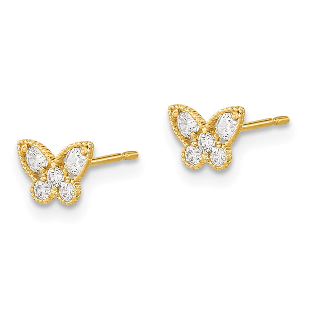 Bumble Glow 14k Madi K Kids CZ Butterfly Post Earrings
