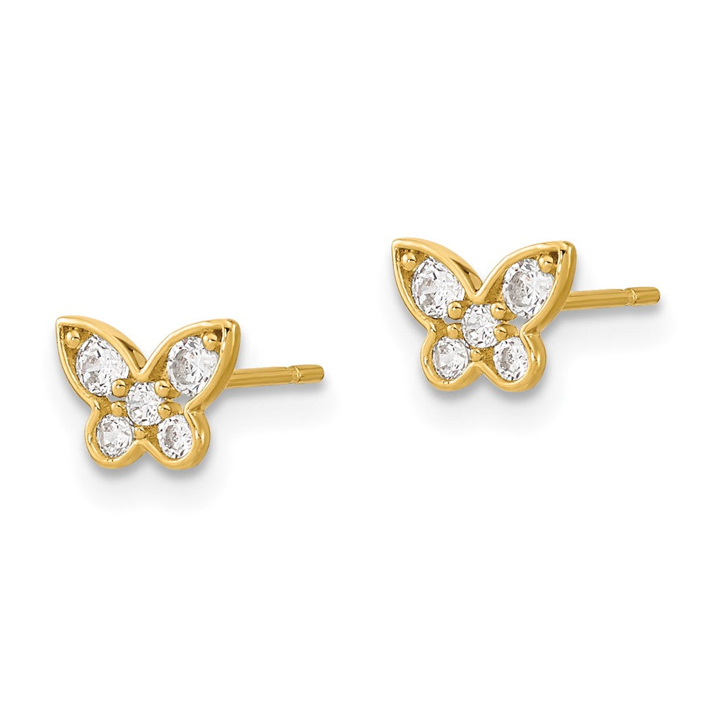 Sunbeam Nest 14k Madi K Madi K Kids CZ Butterfly Post Earrings
