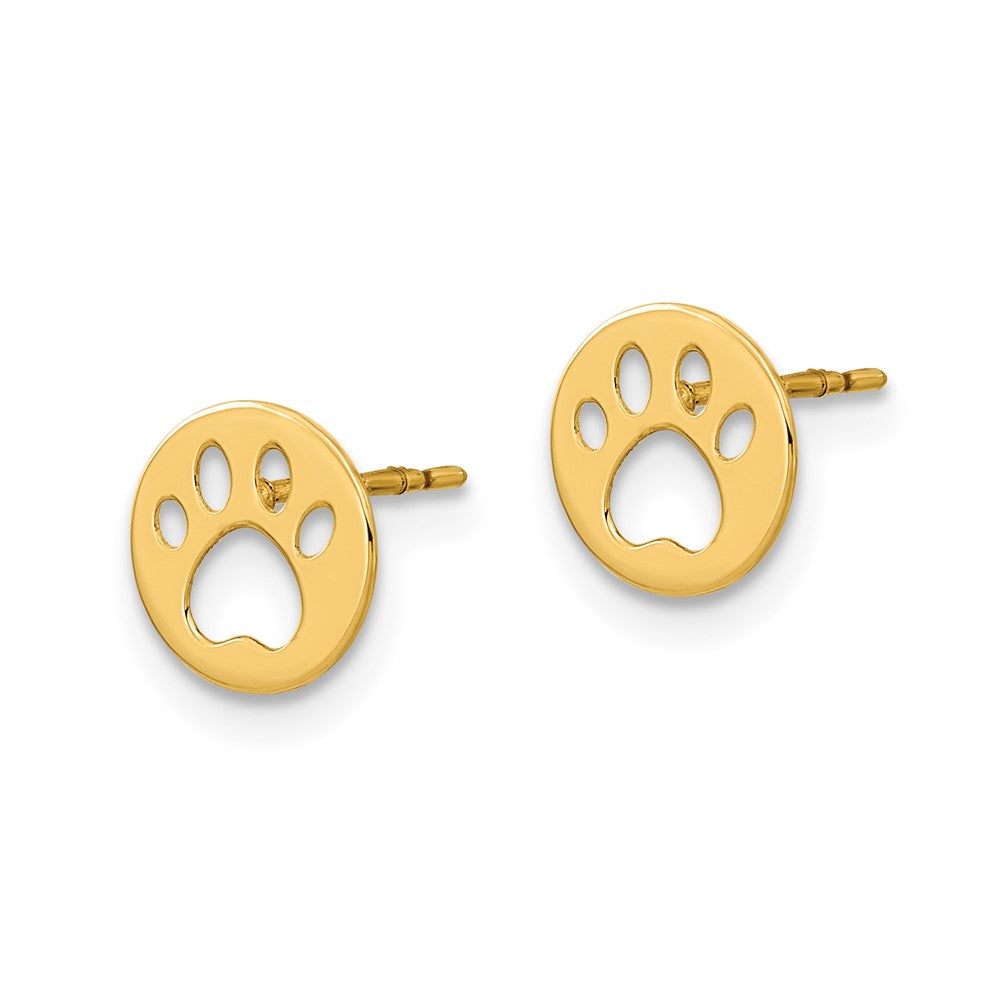 Pip Pie 14k Madi K Kids Pawprint Post Earrings