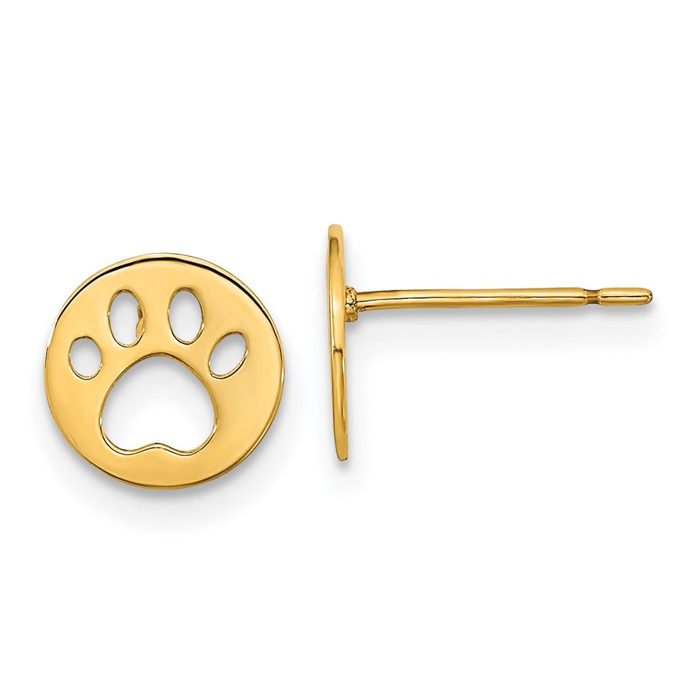 Pip Pie 14k Madi K Kids Pawprint Post Earrings