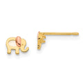 Dreamy 14k Madi K Two-tone Childrens MOP Elephant Post Earrings