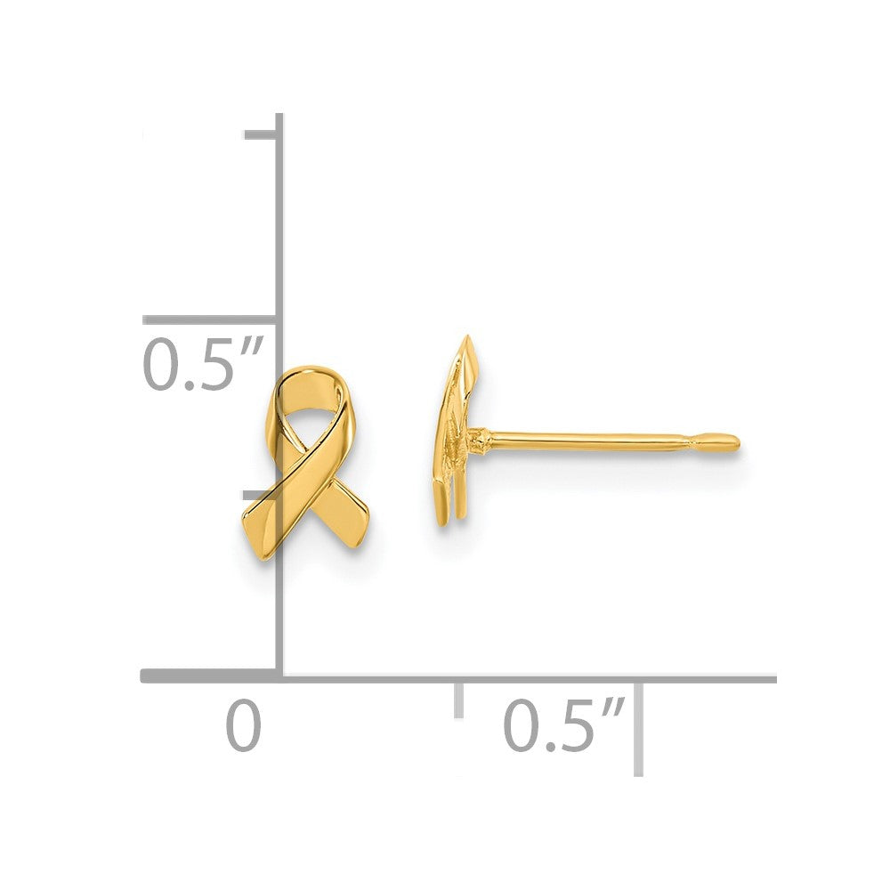 Buddy 14k Madi K Awareness Ribbon Post Earrings