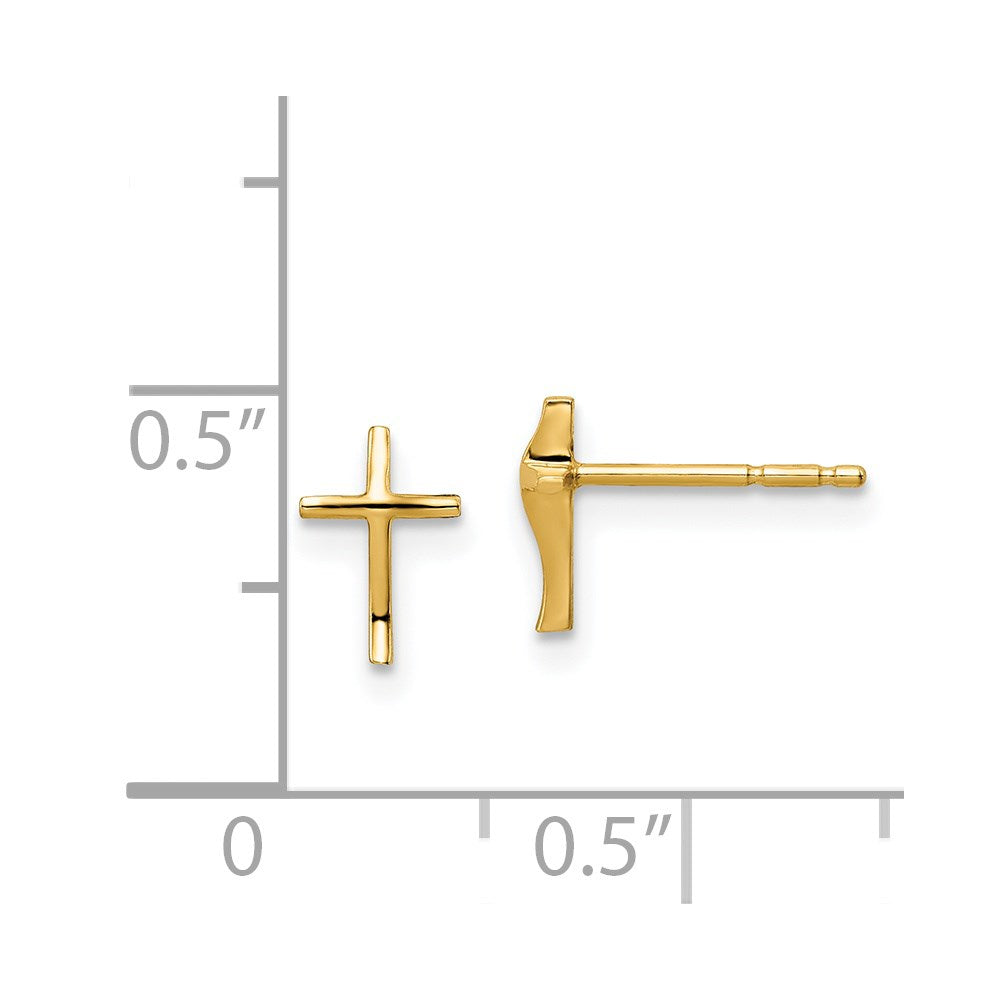 Huggy Bug 14k Madi K Cross Post Earrings