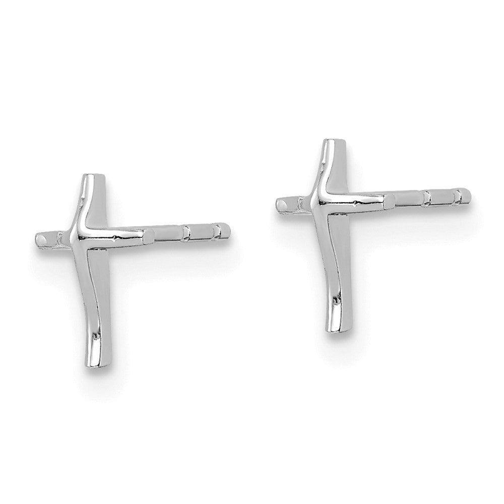 Cotton Buddy 14k Madi K White Gold Cross Post Earrings