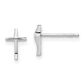 Cotton Buddy 14k Madi K White Gold Cross Post Earrings
