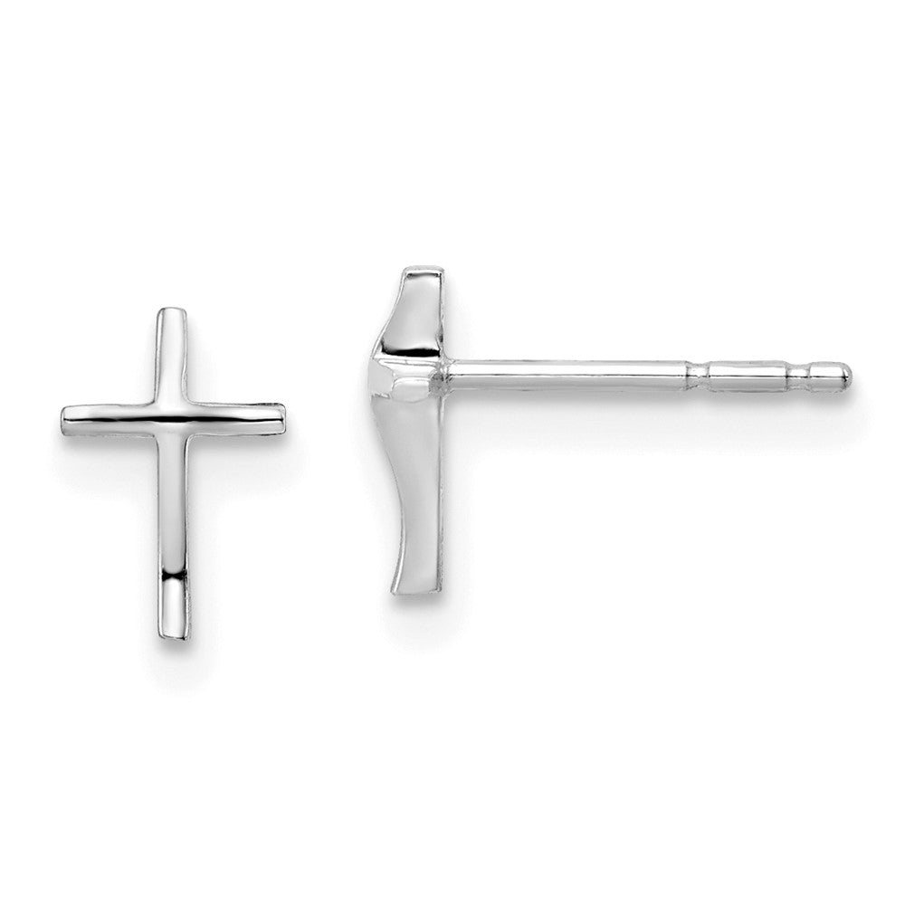 Cotton Buddy 14k Madi K White Gold Cross Post Earrings