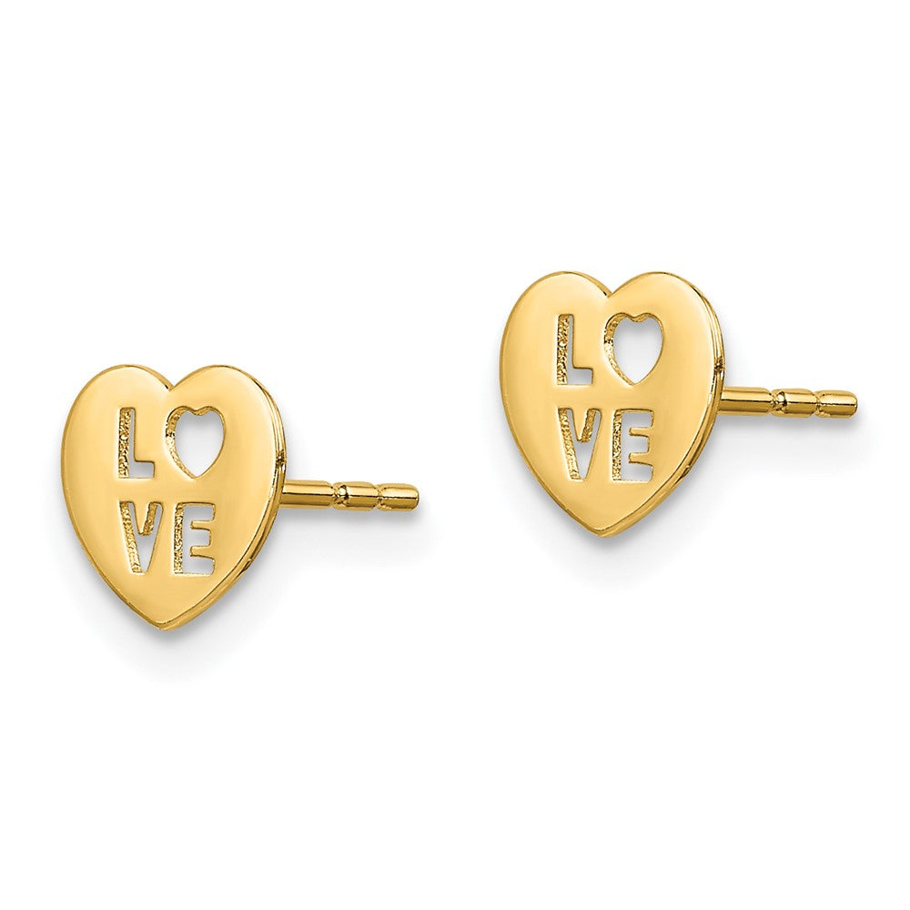 Giggles Bug 14k Madi K Love Heart Post Earrings