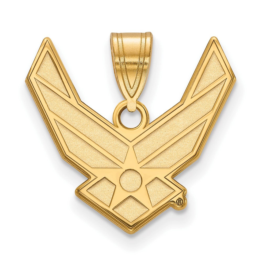 Mirelle Sterling Silver Gold-plated LogoArt U.S. Air Force Large Pendant