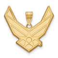 Mirelle Sterling Silver Gold-plated LogoArt U.S. Air Force Extra Large Pendant