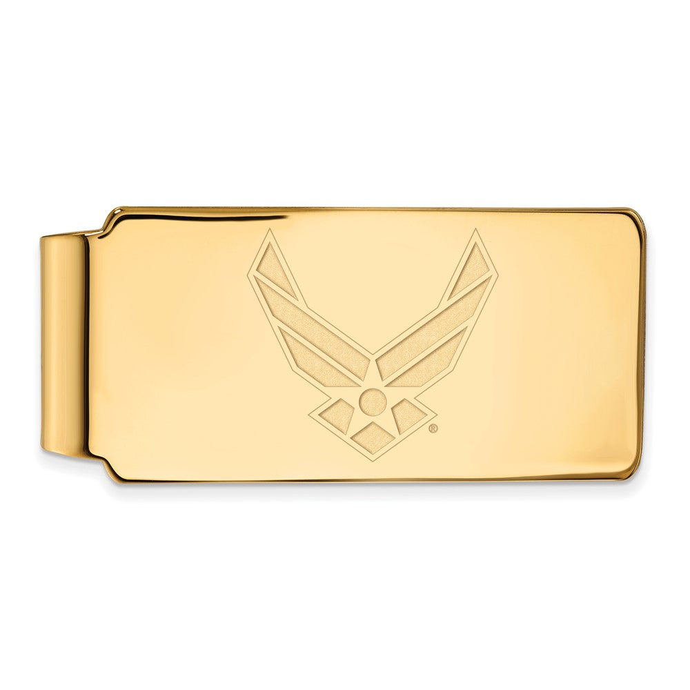 Luzine Sterling Silver Gold-plated LogoArt U.S. Air Force Money Clip