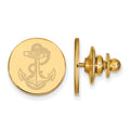 Briar Sterling Silver Gold-plated LogoArt US Naval Academy Anchor Lapel Pin