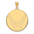 Briar Sterling Silver Gold-plated LogoArt U.S. Air Force Extra Large Disc Pendant