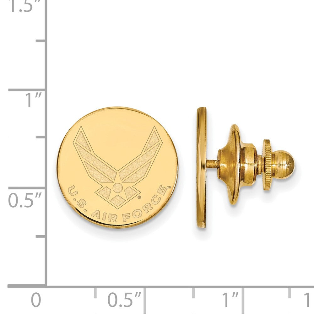 Lumine Sterling Silver Gold-plated LogoArt U.S. Air Force Lapel Pin