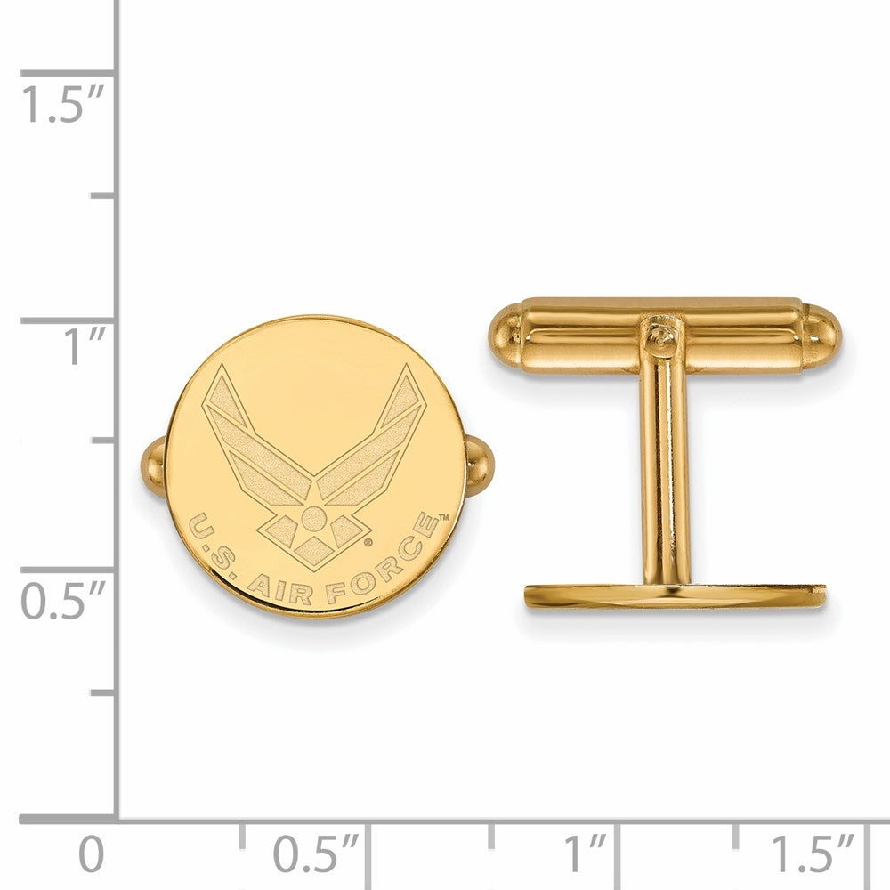 Viora Sterling Silver Gold-plated LogoArt US Air Force Cuff Links