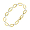 Aurelia Links 14K White & Yellow Gold Diamond Oval Link Bracelet