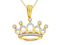 14k Yellow Gold .16ctw Diamond Princess Crown