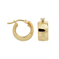 Aradia 14K Yellow Gold 6x8mm Faceted Hoop Earrings