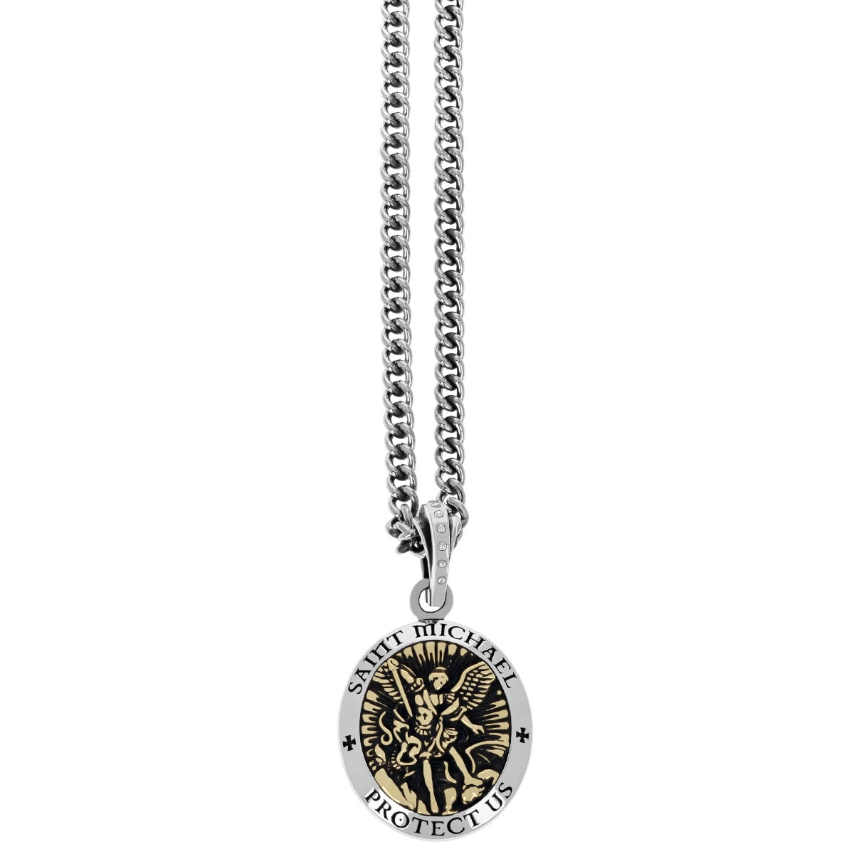 King Baby Saint Michael Pendant with Gold Alloy