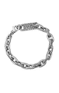 King Baby Oval Link Crosshatch Bracelet