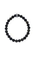 King Baby Black Obsidian Bracelet with Logo Ring