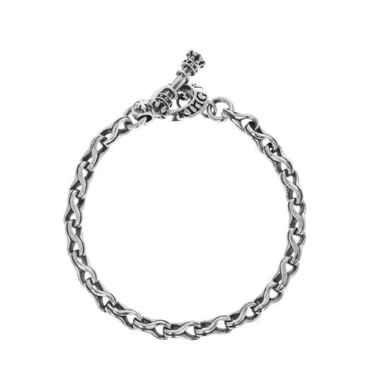 King Baby Small Twisted Eight Link Bracelet