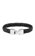 King Baby Small Braided Leather Bracelet with a Hook Clasp