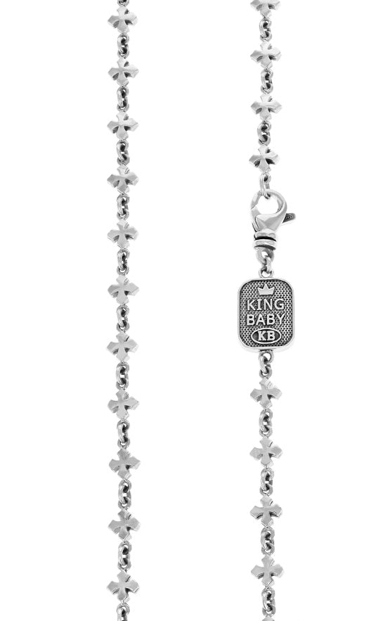 King Baby Small MB Cross Chain Necklace