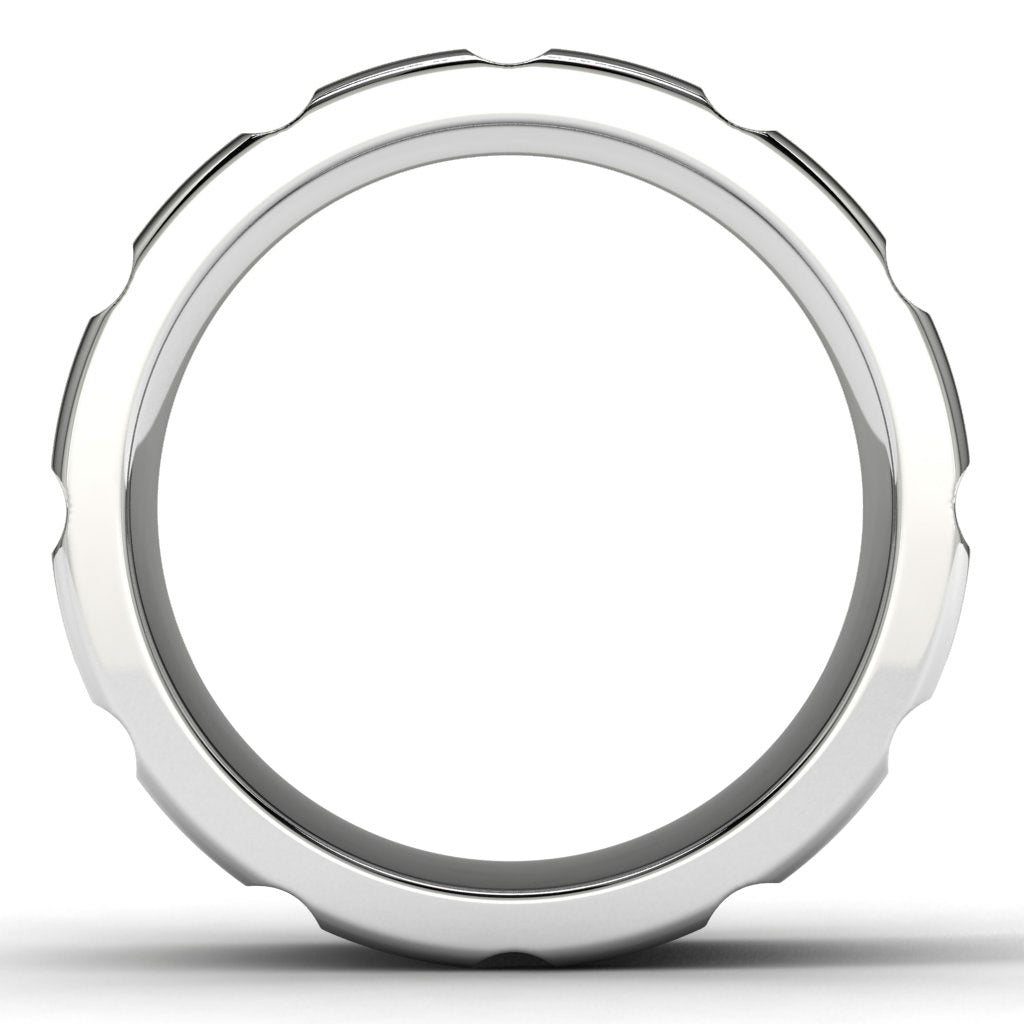 Men's Tungsten Wedding Band Finger View