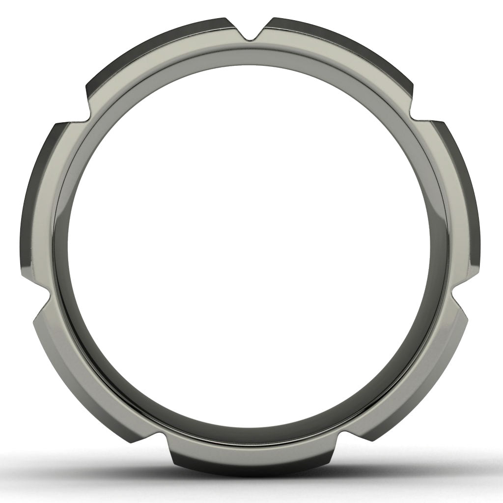 Tantalum Wedding Band Finger View