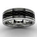 Men's Carbide Tungsten Wedding Band Angle View