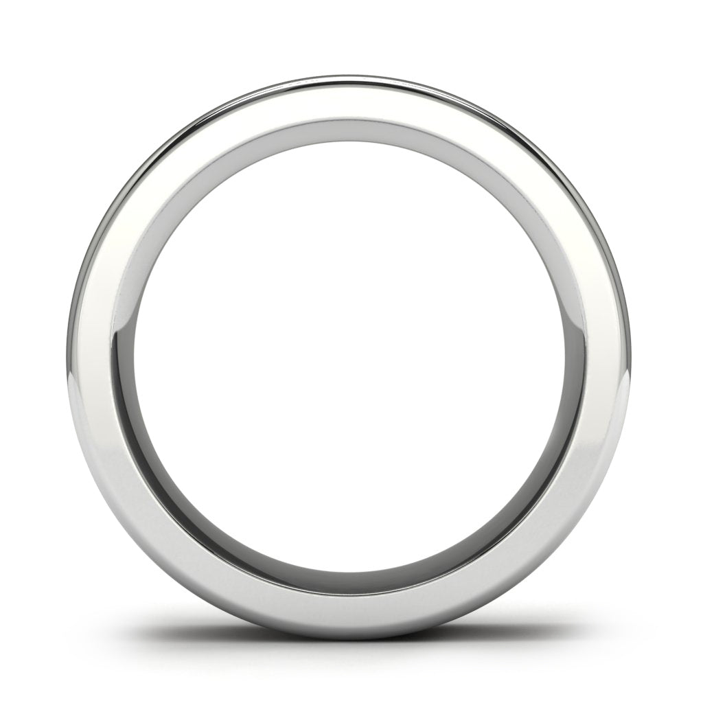 14K Rose Gold Tungsten Wedding Band Finger View