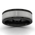 14k White Gold Tungsten Wedding Band Angle View