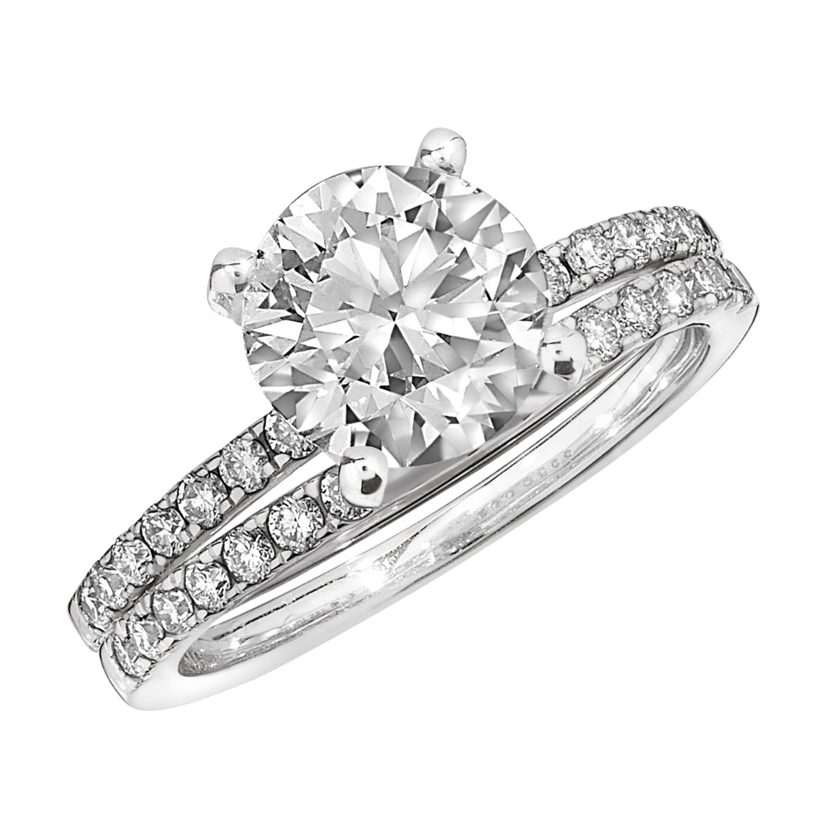 The Classic Round Brilliant Bridal Set - Lab Grown 2CTW