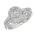 The Classic Round Halo Bridal Set - 2ctw Lab Grown