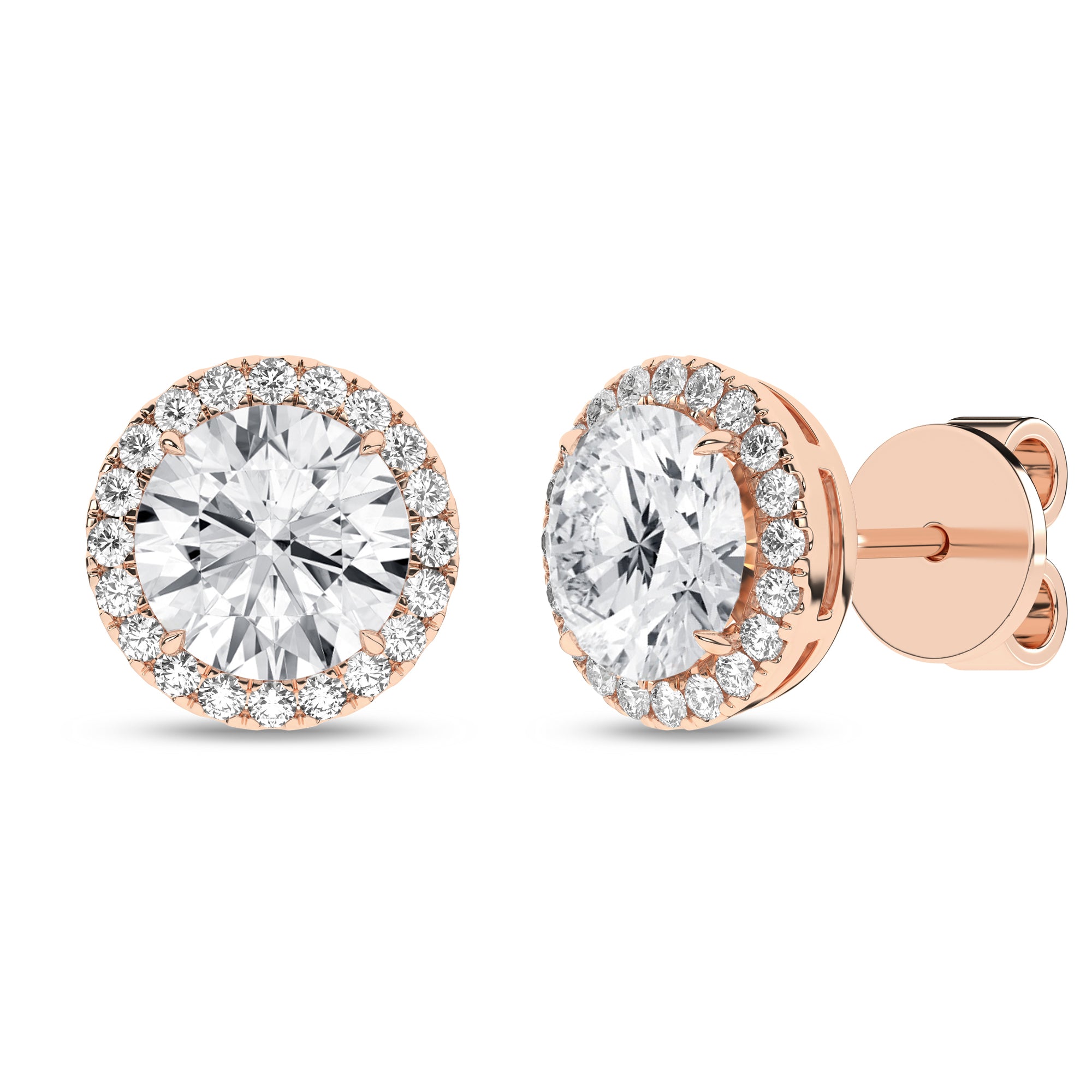 Halo Stud Earrings (Round)