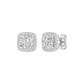 Halo Stud Earrings (Cushion)