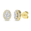 Halo Stud Earrings (Oval)